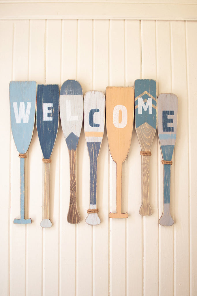 Welcome boat paddles - The Nifty Decor