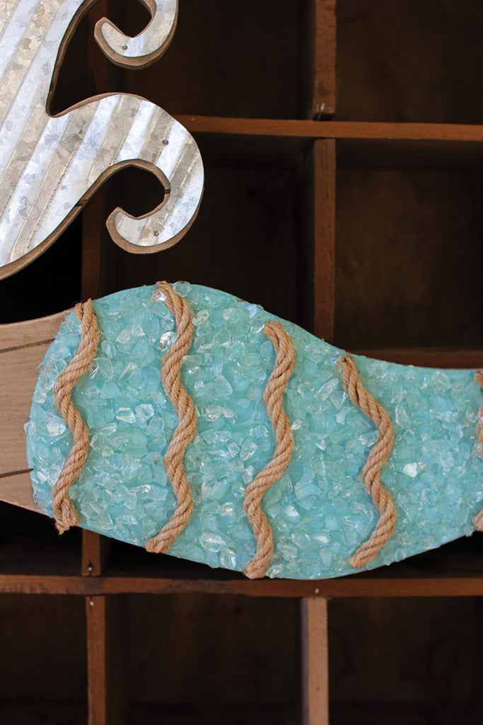 Painted mermaid wall decor - The Nifty Decor