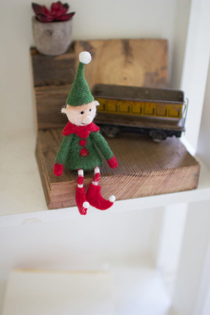 Felt elf shelf sitter - Bombay Mercantile