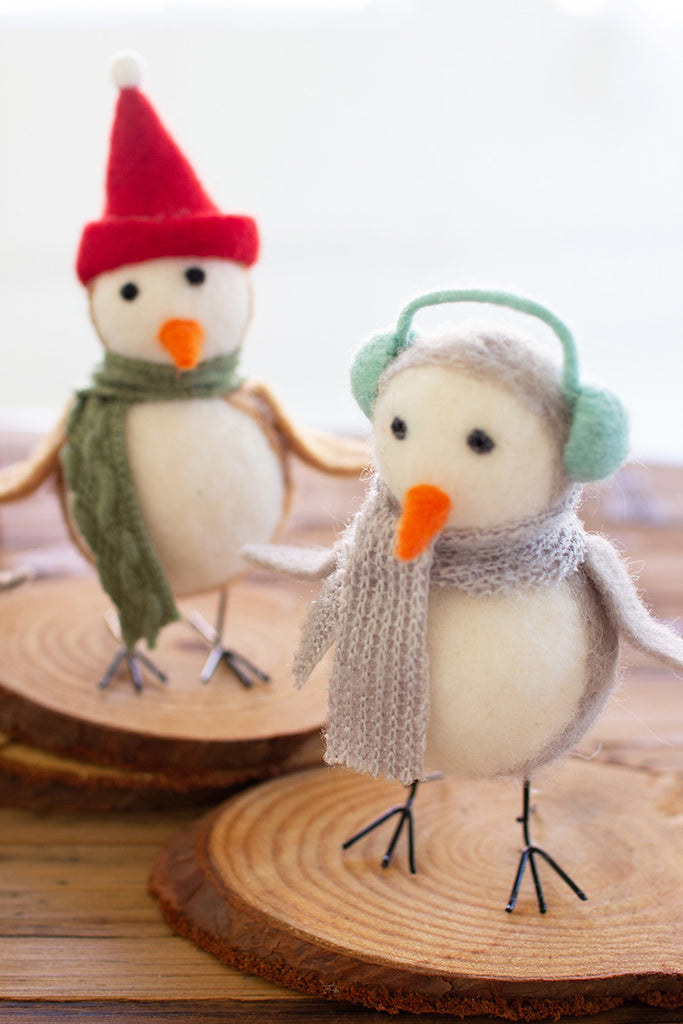 Set of 3 felt Christmas birds - The Nifty Decor