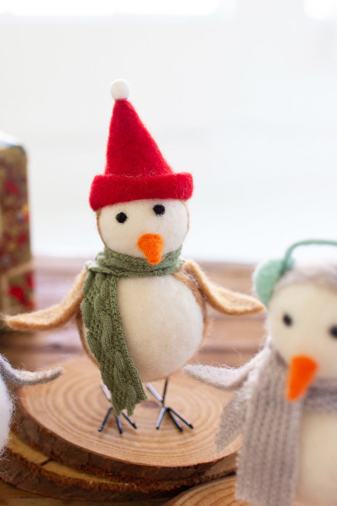 Set of 3 felt Christmas birds - The Nifty Decor