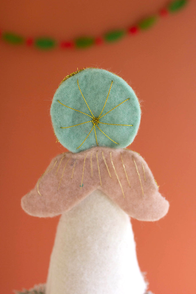 Felt angel christmas tree topper - Bombay Mercantile