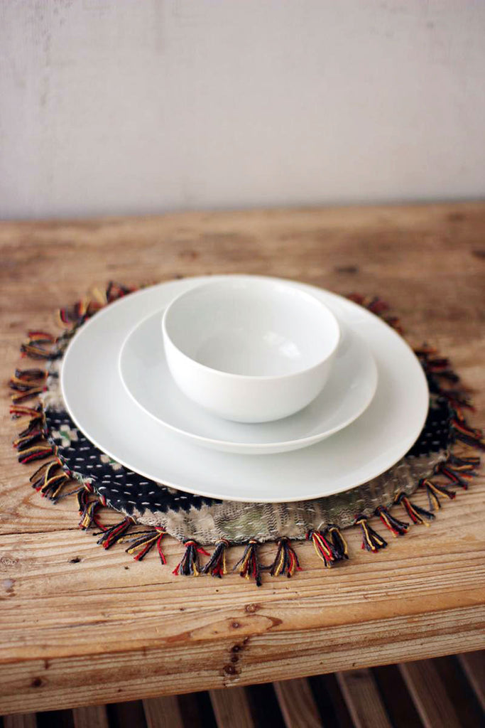 Set of 3 white dinnerware - The Nifty Decor