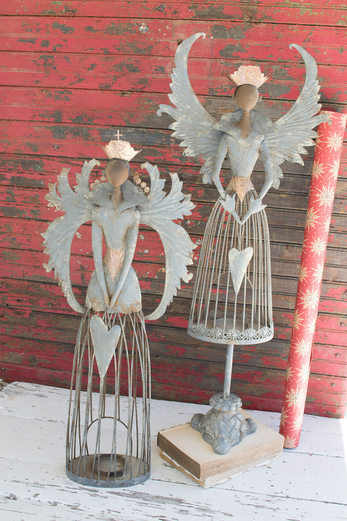 Metal christmas angels, Set of 2 - The Nifty Decor