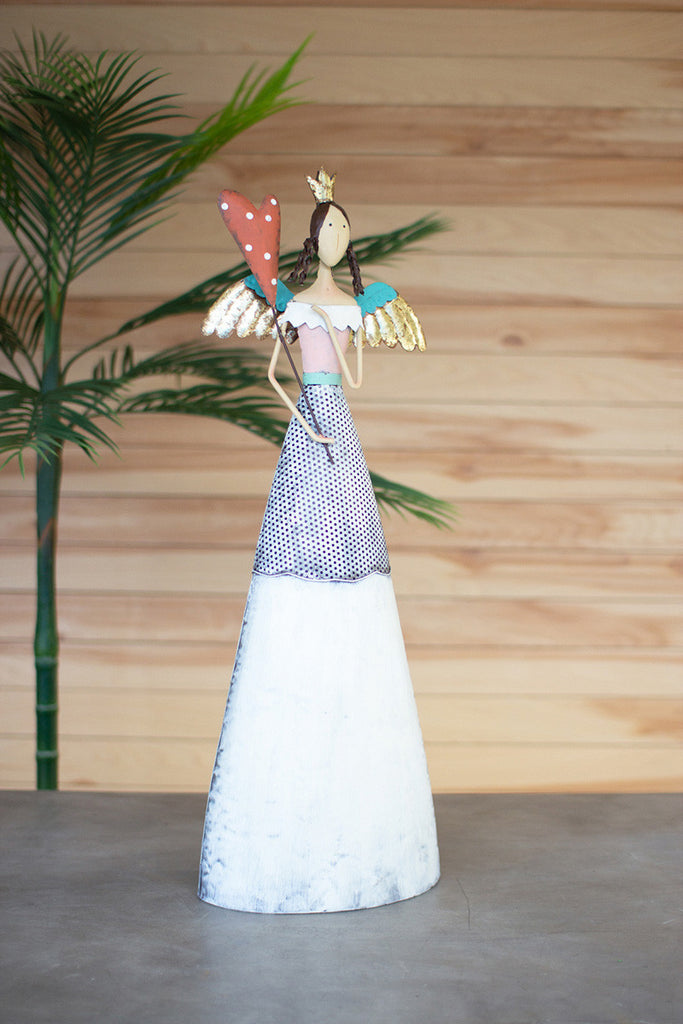 painted metal angel - The Nifty Decor