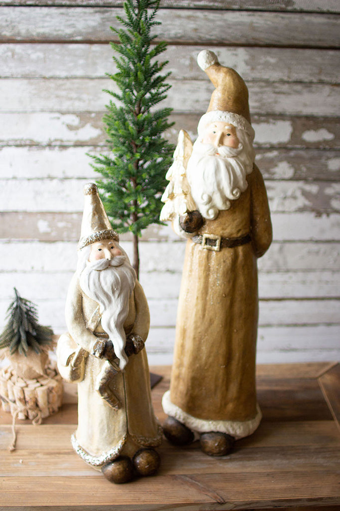 Resin santas, set of 2 - The Nifty Decor