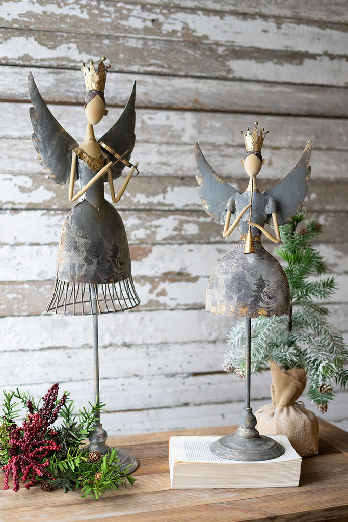 Metal angels, set of 2 - The Nifty Decor