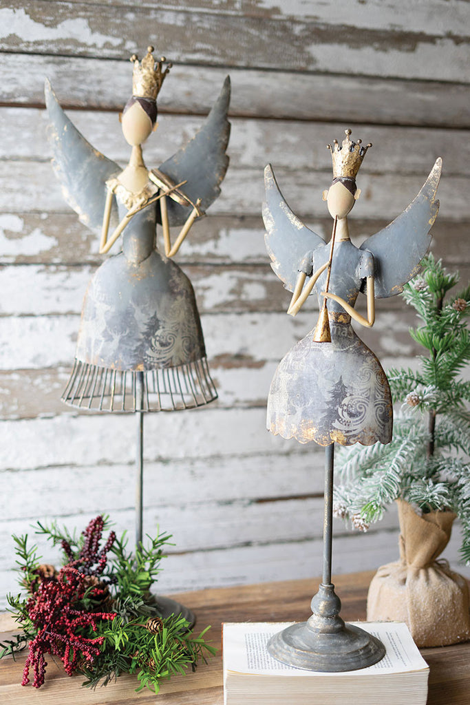 Metal angels, set of 2 - The Nifty Decor