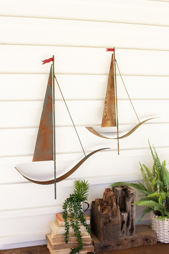 Sailboat wall hangings, set of 2 - The Nifty Decor