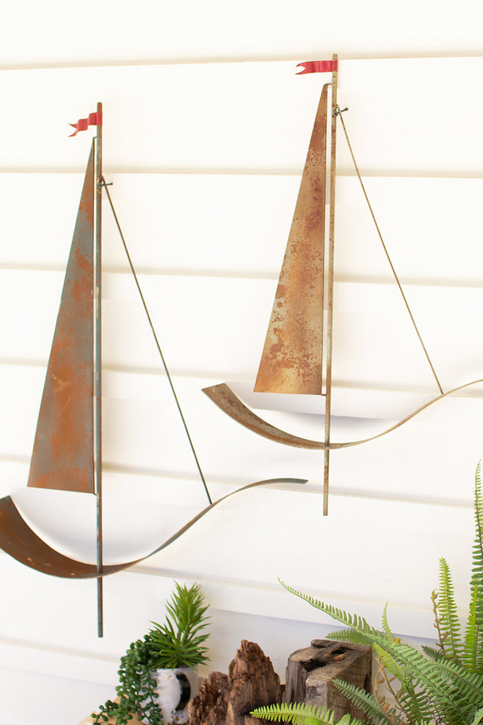 Sailboat wall hangings, set of 2 - The Nifty Decor