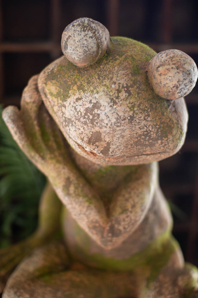 Large faux concrete frog - Bombay Mercantile