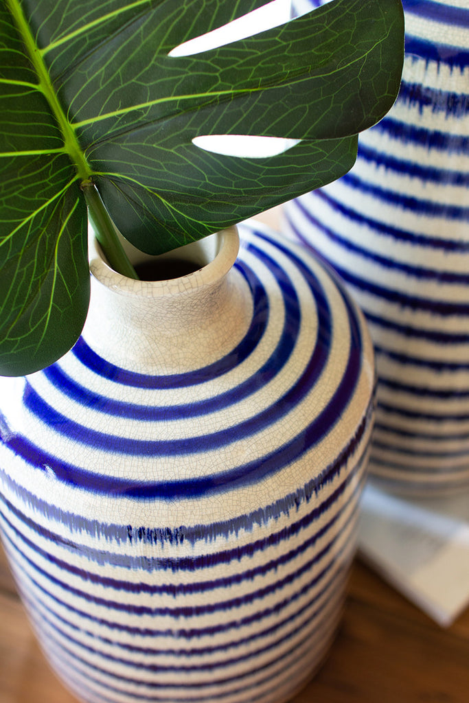Blue and white large bottle - The Nifty Decor