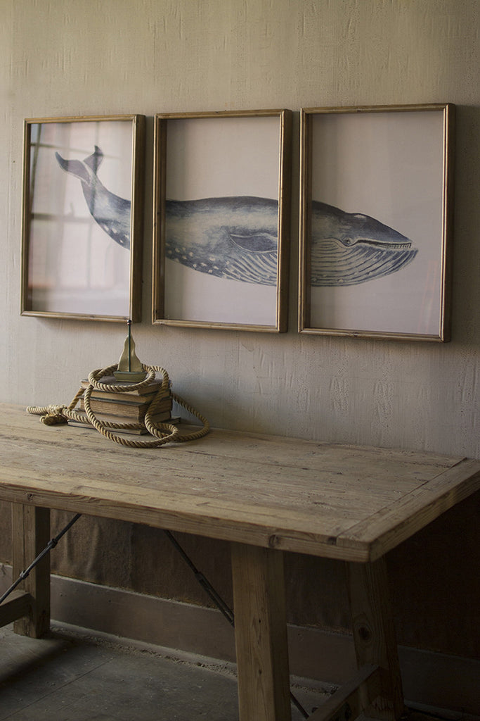 Triptych framed whale print - The Nifty Decor