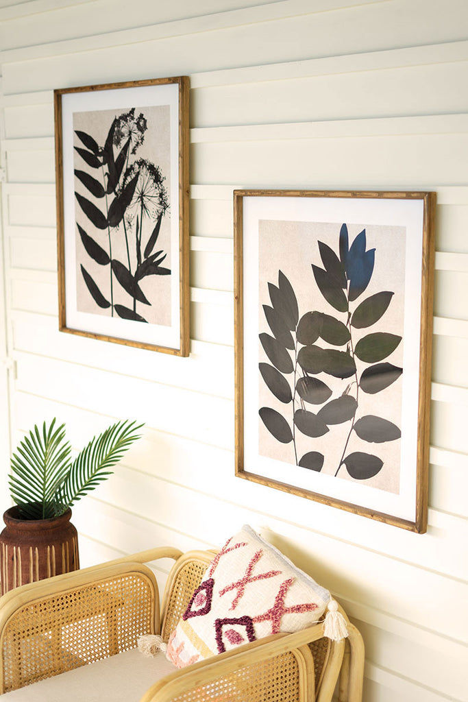 Black leaf prints, set of 2 - The Nifty Decor