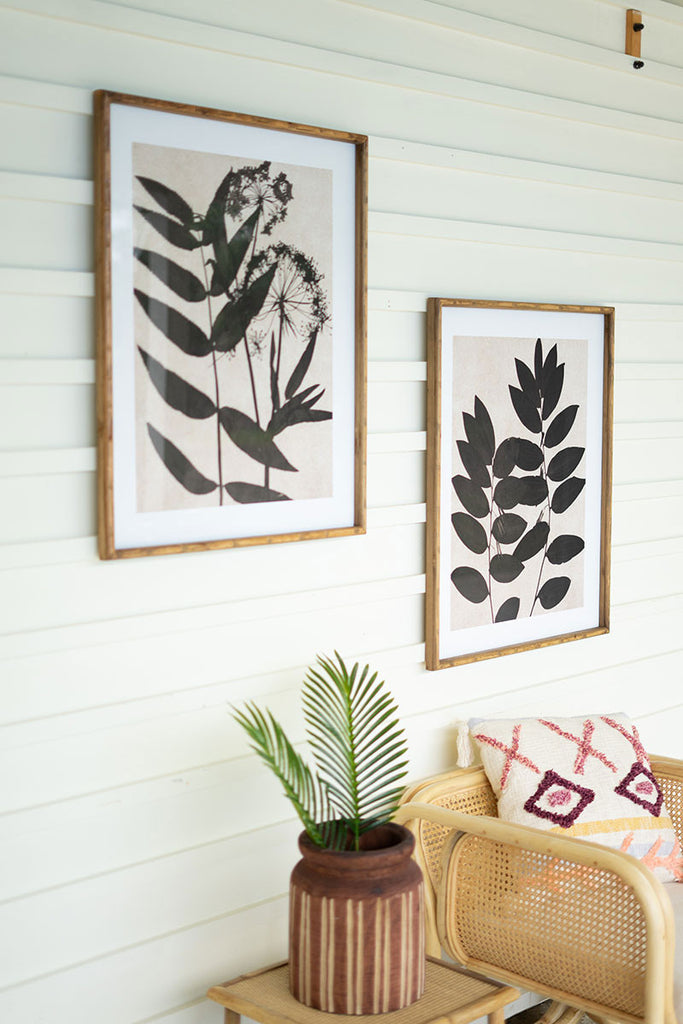 Black leaf prints, set of 2 - The Nifty Decor