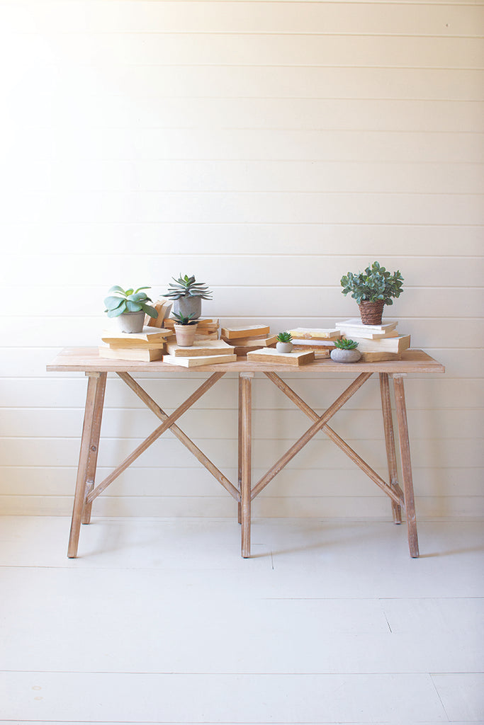 Wooden console table - The Nifty Decor
