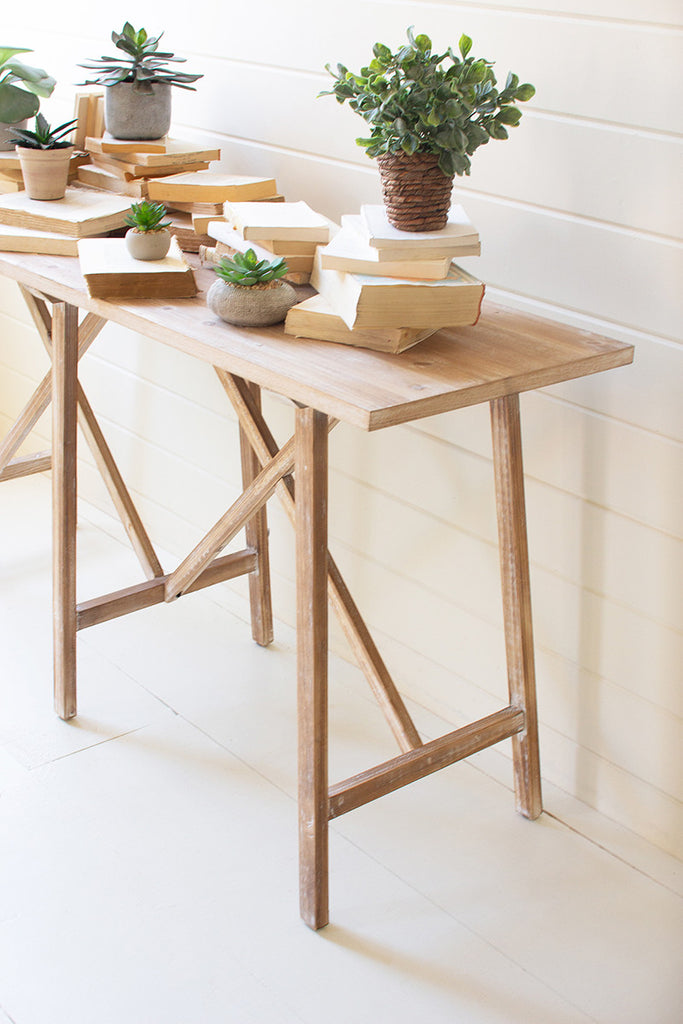 Wooden console table - The Nifty Decor