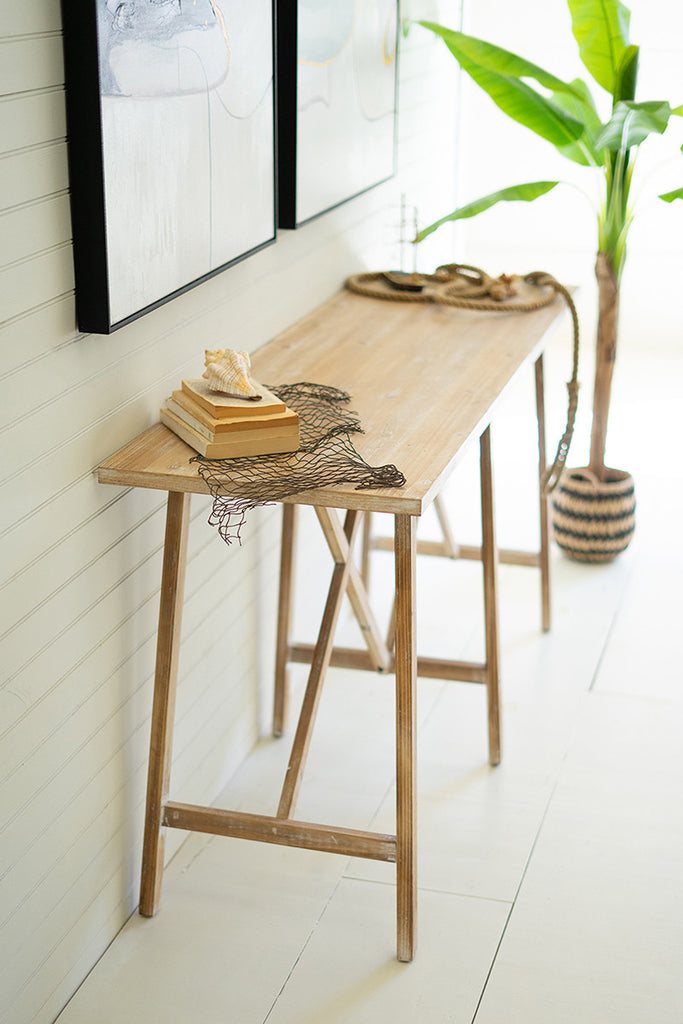 Wooden console table - The Nifty Decor