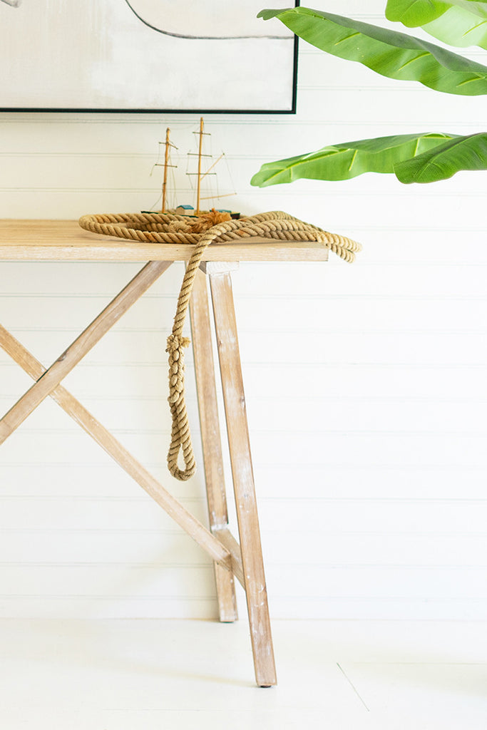 Wooden console table - The Nifty Decor