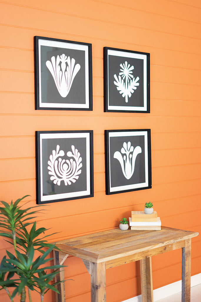 Black & white graphic prints, set of 4 - The Nifty Decor