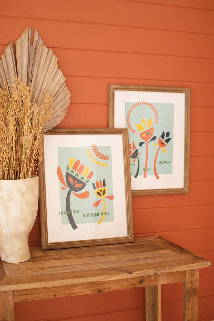 Funky flower prints, set of 2 - The Nifty Decor
