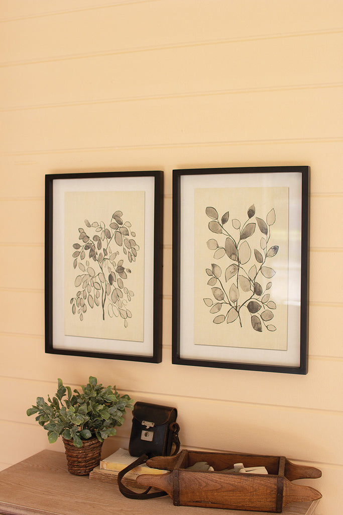 Black leaf prints, set of 2 - The Nifty Decor