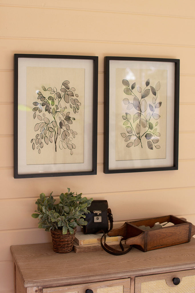 Black leaf prints, set of 2 - The Nifty Decor