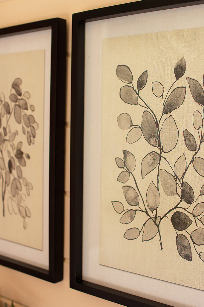 Black leaf prints, set of 2 - The Nifty Decor