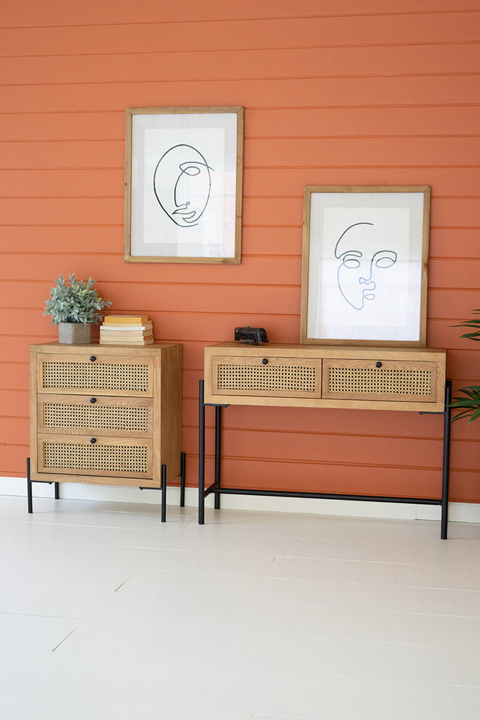 Woven cane drawers - The Nifty Decor