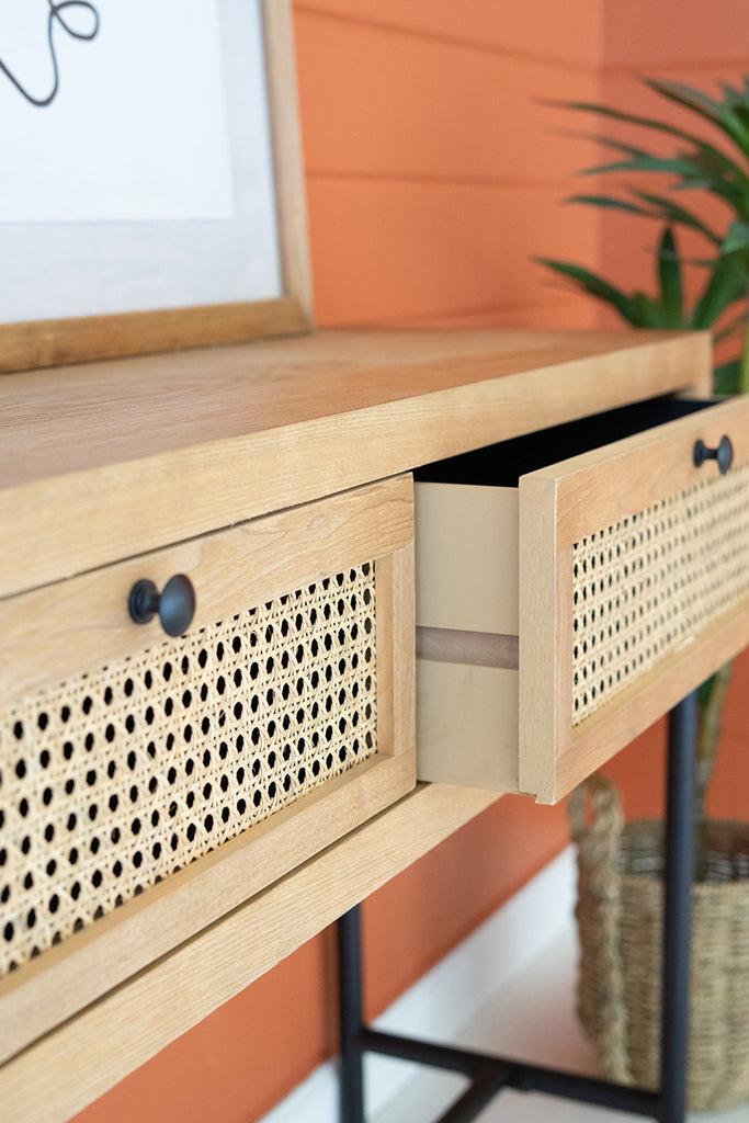Woven cane drawers - The Nifty Decor