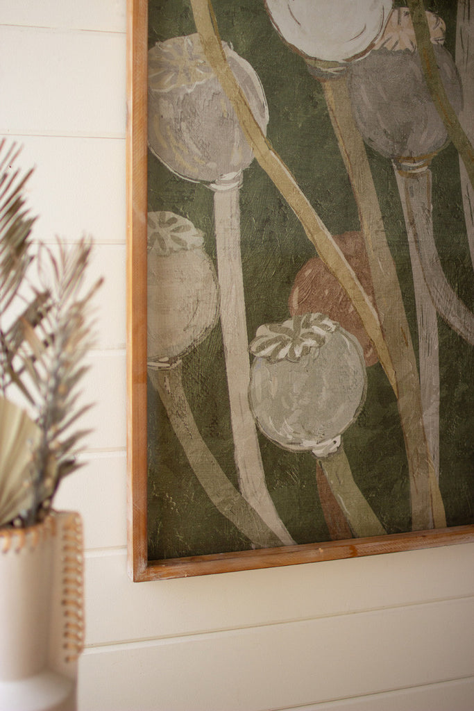 Poppy print under glass - Bombay Mercantile