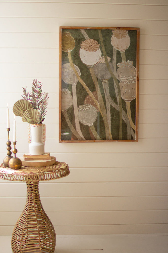 Poppy print under glass - Bombay Mercantile