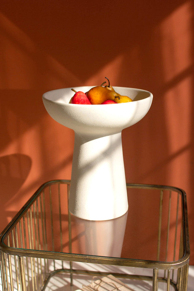 Ceramic compote / tall - Bombay Mercantile