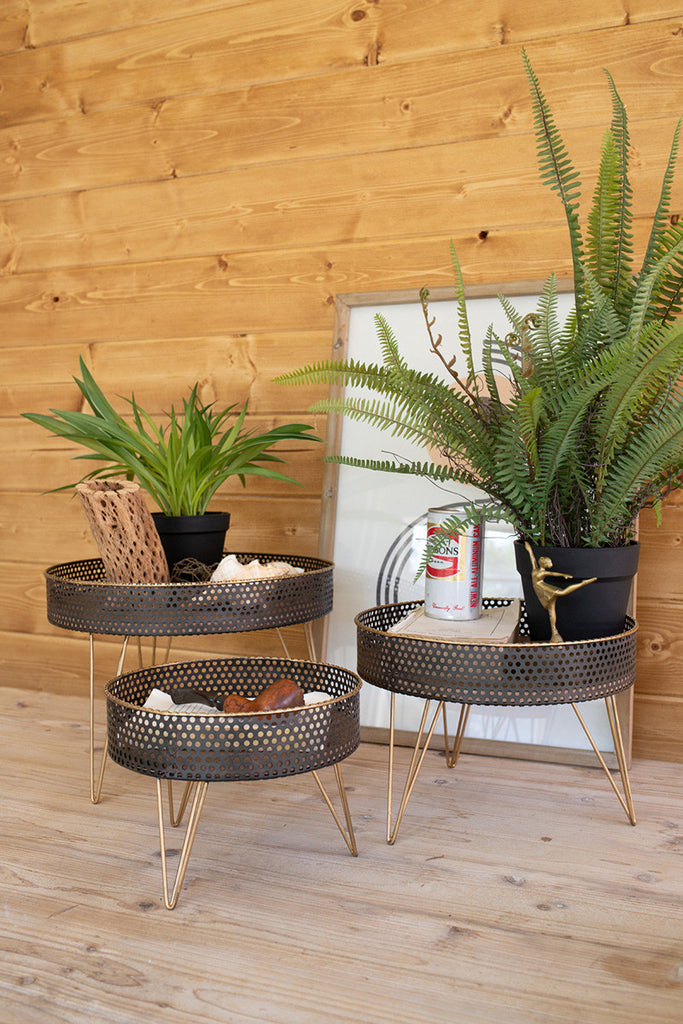 Perforated risers, set of 3 - The Nifty Decor