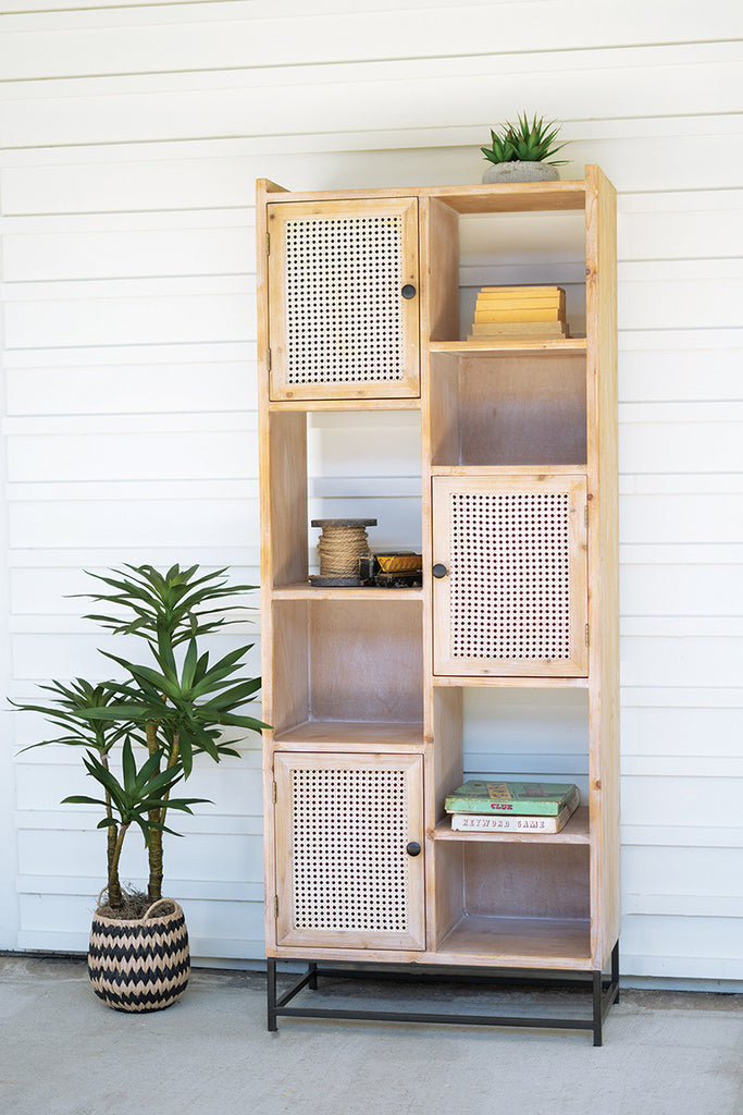 Cabinet with cane doors - The Nifty Decor