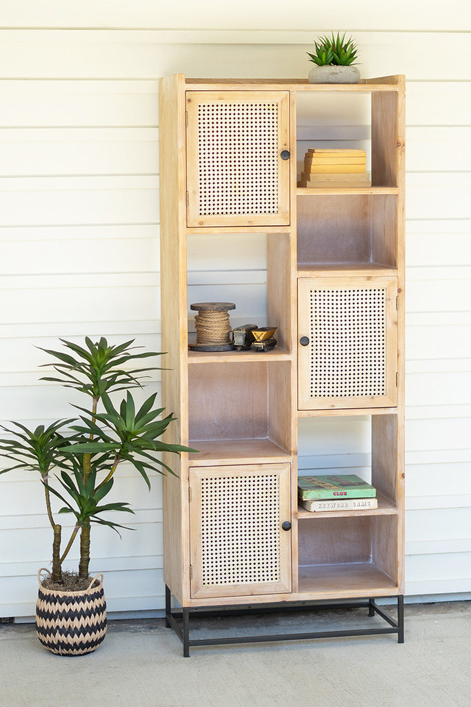 Cabinet with cane doors - The Nifty Decor