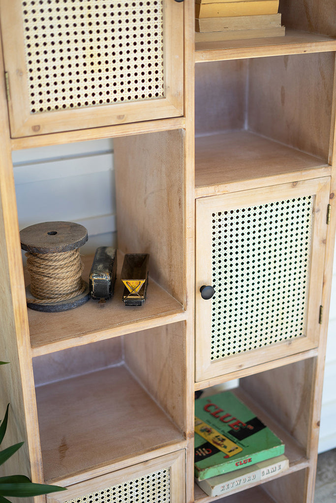 Cabinet with cane doors - The Nifty Decor