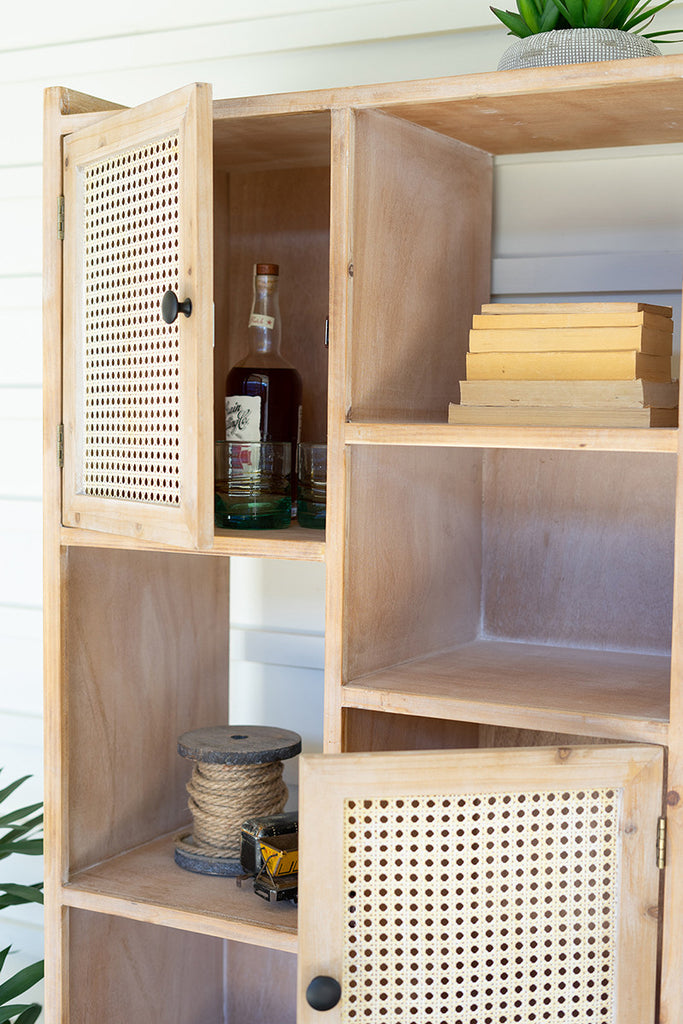 Cabinet with cane doors - The Nifty Decor