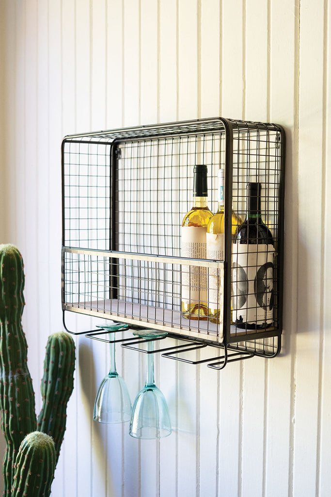 Wire wall wine rack - The Nifty Decor