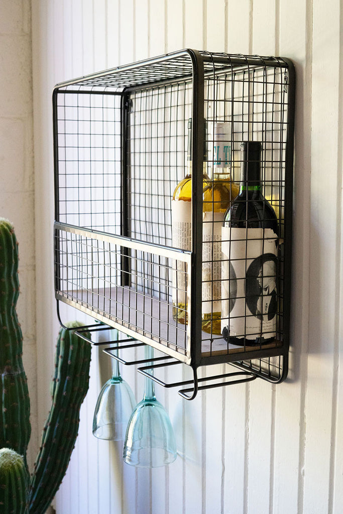 Wire wall wine rack - The Nifty Decor