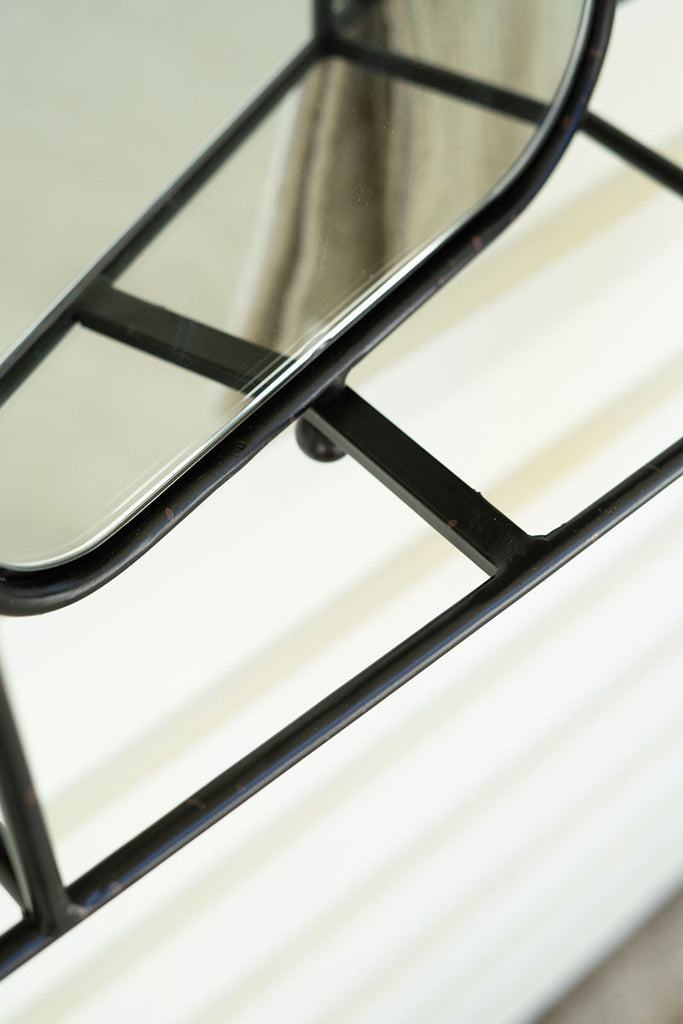 Wall shelf with rectangle mirror - The Nifty Decor