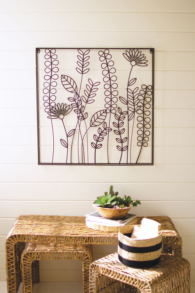 Flowers and ferns wall art - The Nifty Decor