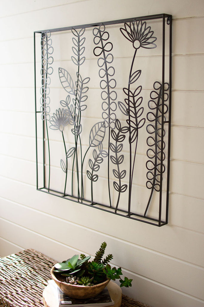 Flowers and ferns wall art - The Nifty Decor