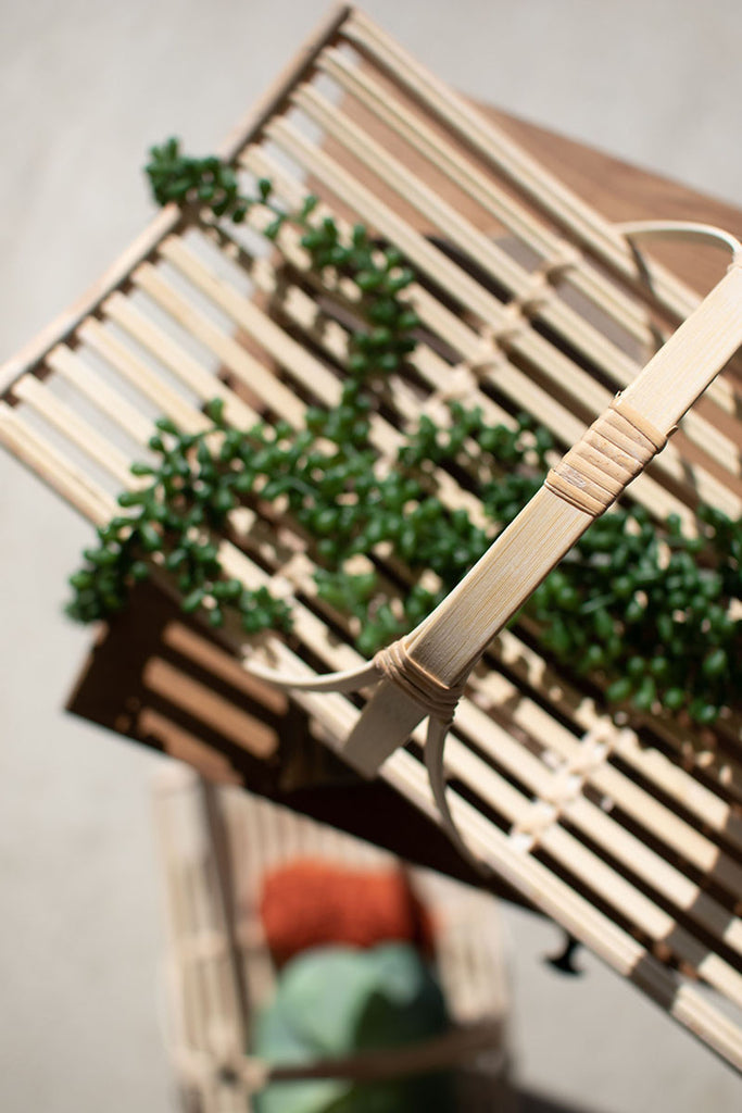 Set of 2 bamboo tray baskets - The Nifty Decor