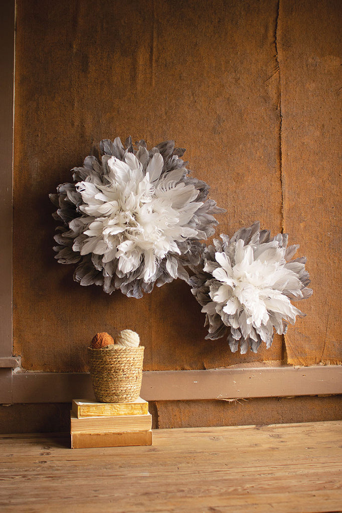 Feathers wall decor, Set of 2 - The Nifty Decor