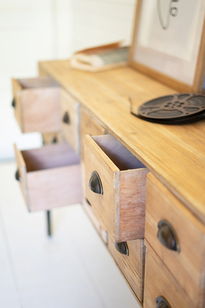 12 wooden drawers - The Nifty Decor