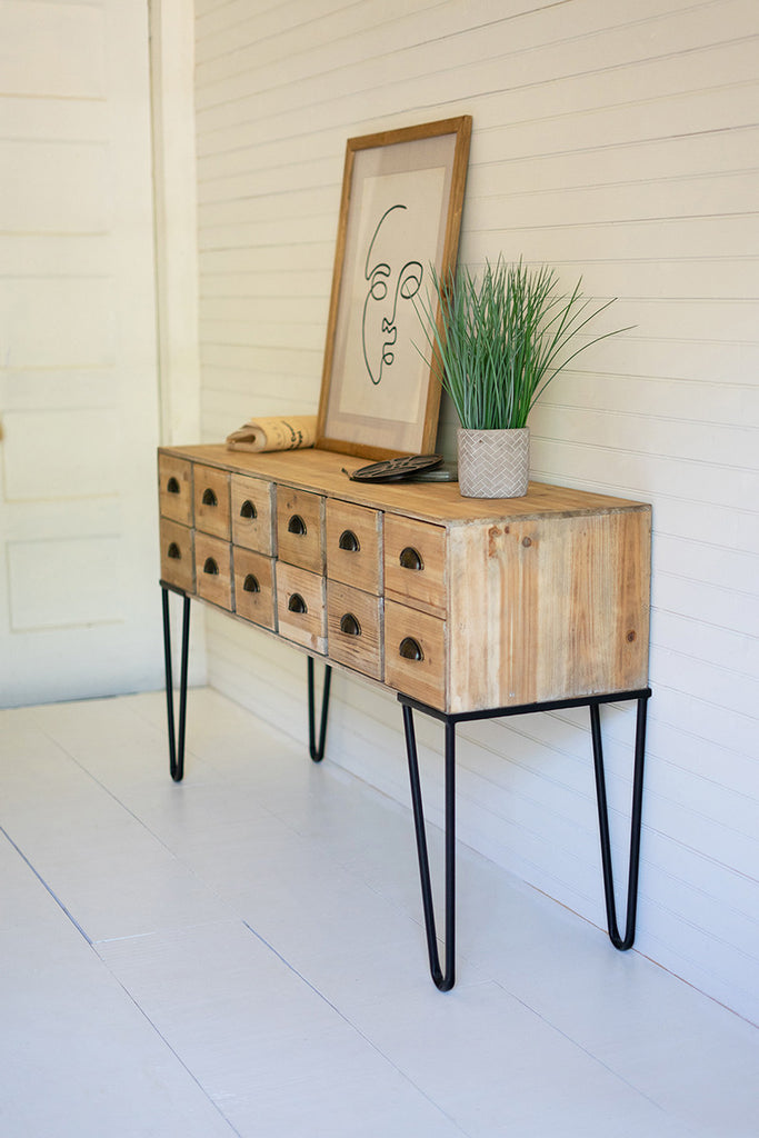 12 wooden drawers - The Nifty Decor
