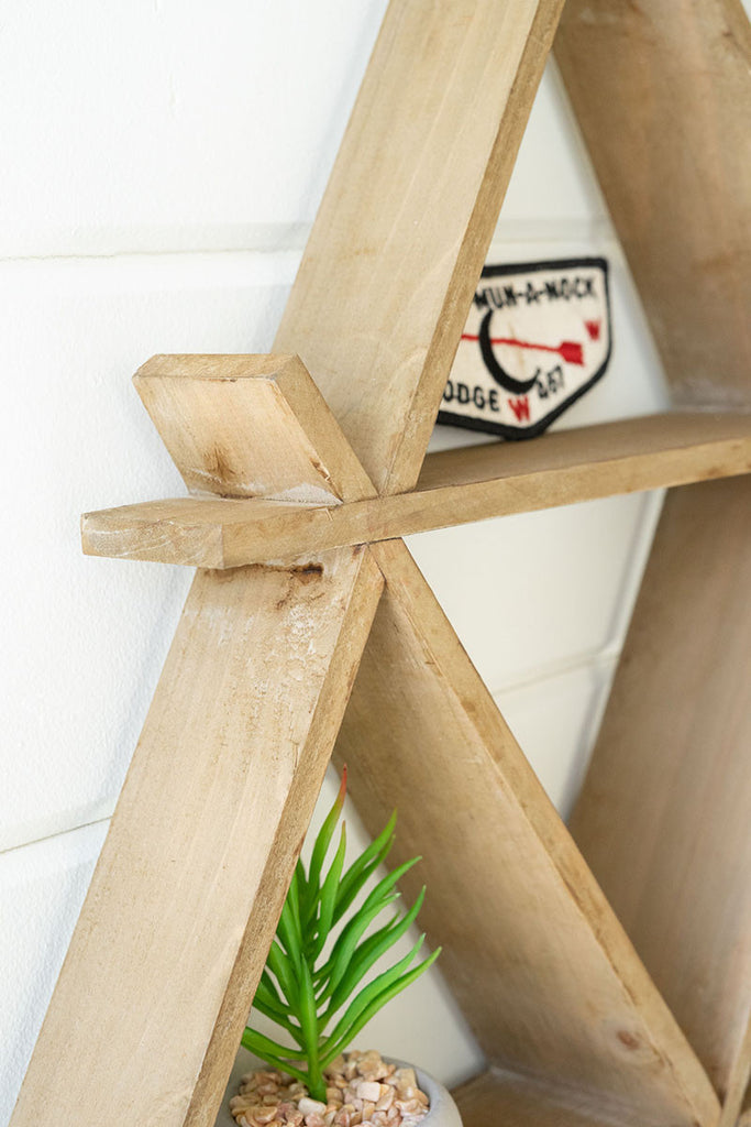 Hexagon crisscross wall shelf - The Nifty Decor