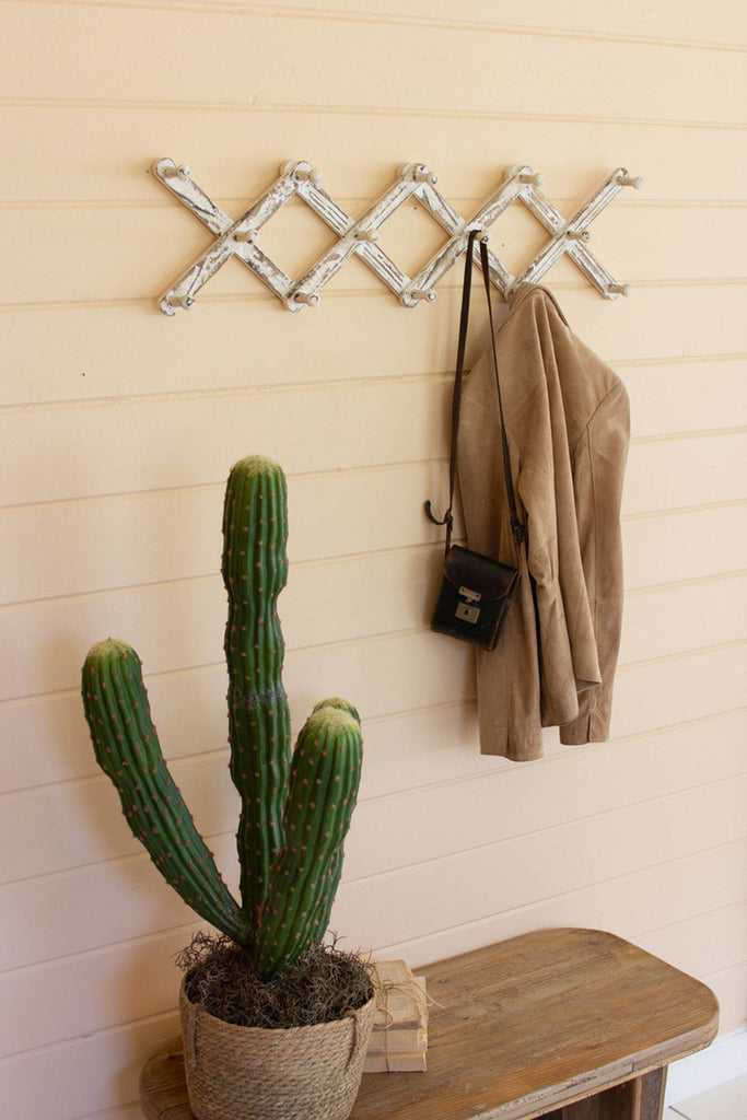 Wooden accordion coat rack - Bombay Mercantile