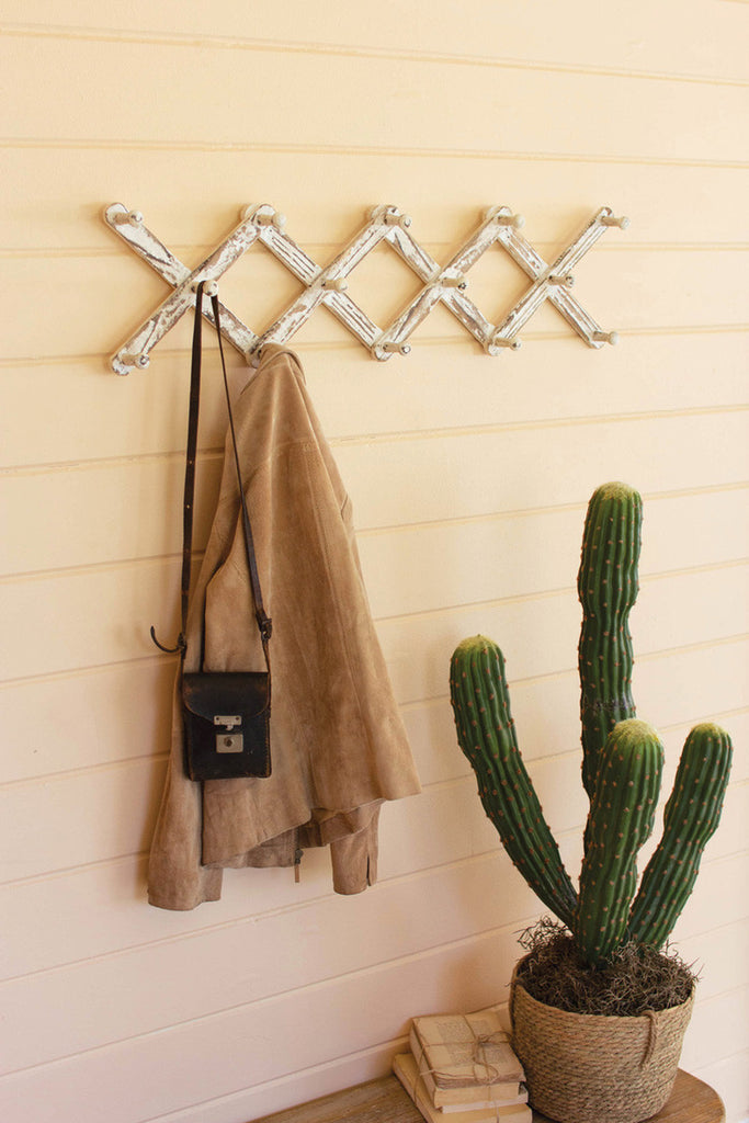 Wooden accordion coat rack - Bombay Mercantile